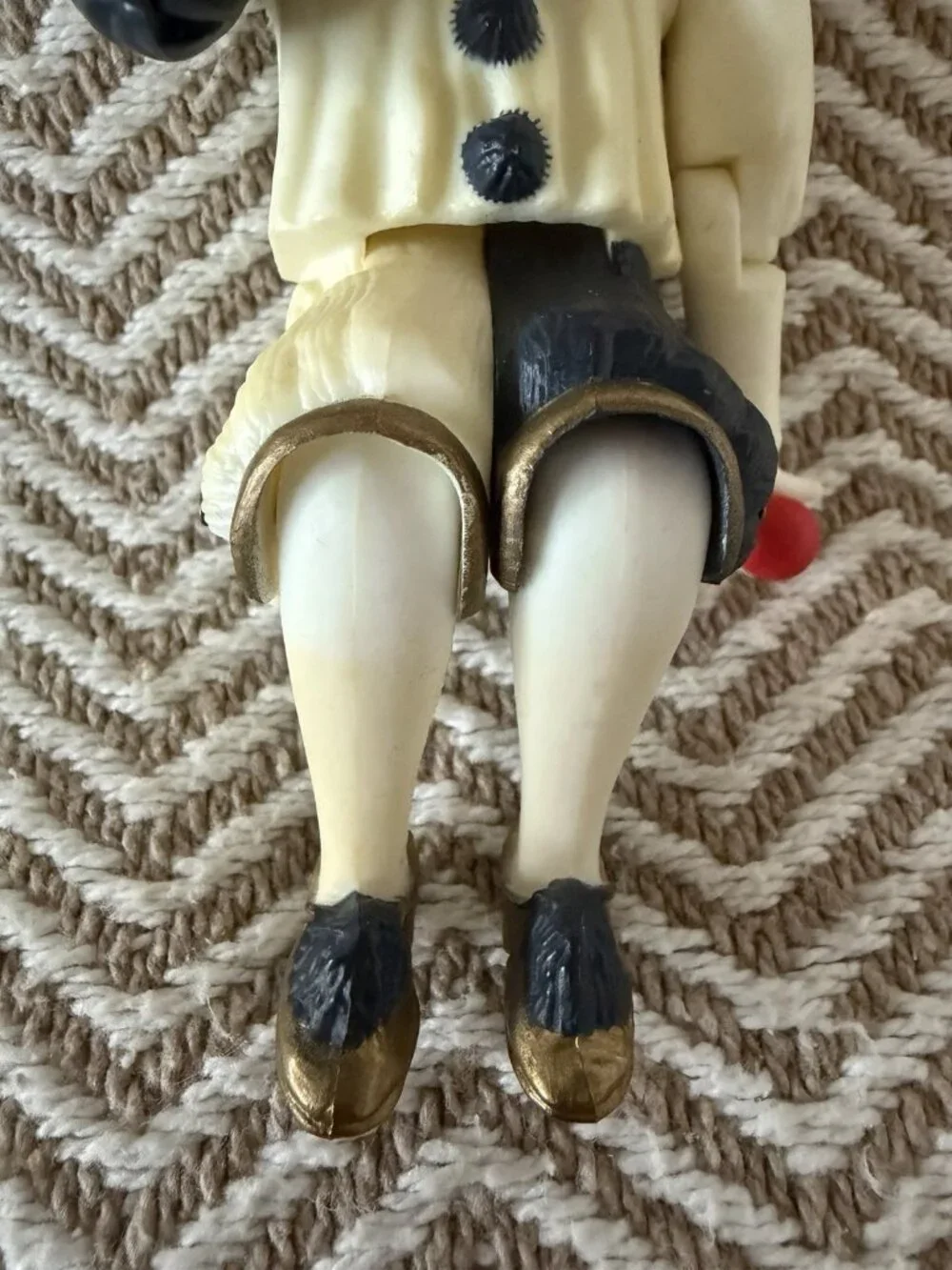 1984 Hallmark Keepsake Holiday Jester Christmas Ornament Movable Arms Legs Box